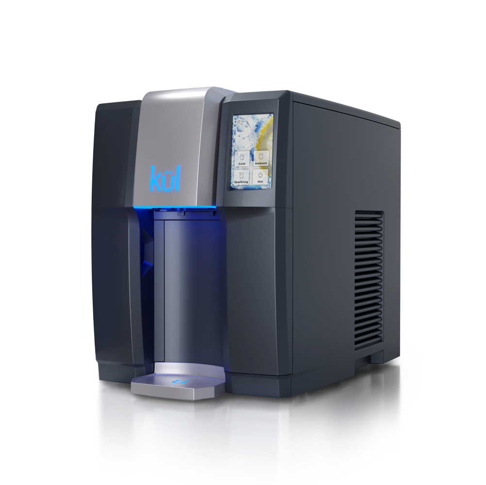 Kul countertop water dispenser with blue lights
